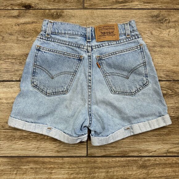 Vintage Levi Denim Jean Shorts Size Slim 14 mis - Picture 3 of 12